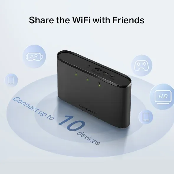 Mercusys MT110 WiFi4 4G LTE router (N150, 4G LTE, 2,4GHz, 1xnanoSIM)