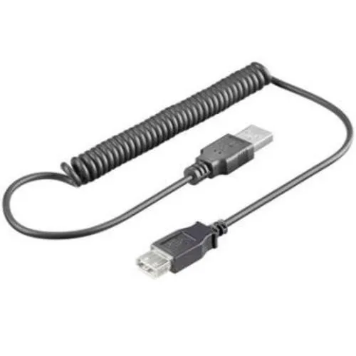 KABEL USB A-A Verlängerung 1,0m (35cm - 100cm) gedreht schwarz