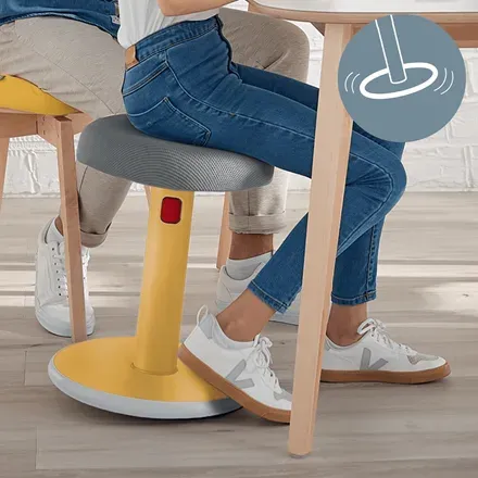 LEITZ Ergonomická balanční židle pro sezení/stání ERGO Cosy Stool, teplá žlutá