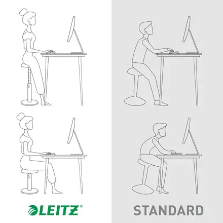 LEITZ Ergonomická balanční židle pro sezení/stání ERGO Cosy Stool, teplá žlutá