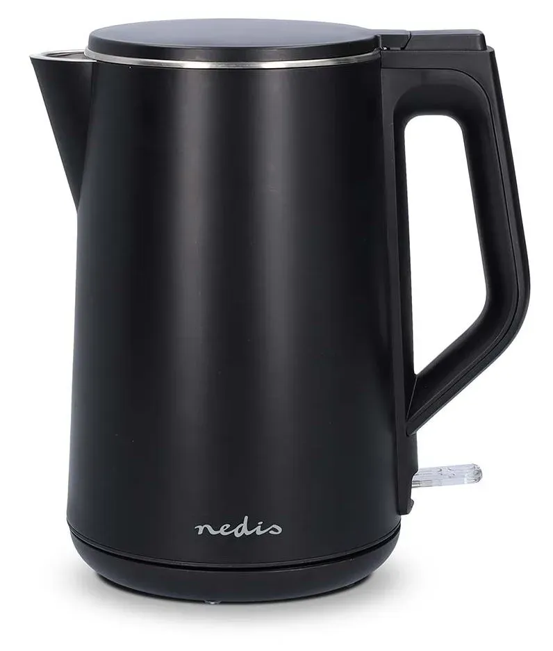 NEDIS rychlovarná konvice KAWK361EBK/ objem 1.5 l/ otáčení o 360°/ spotřeba 2200 W/ černá/ plast