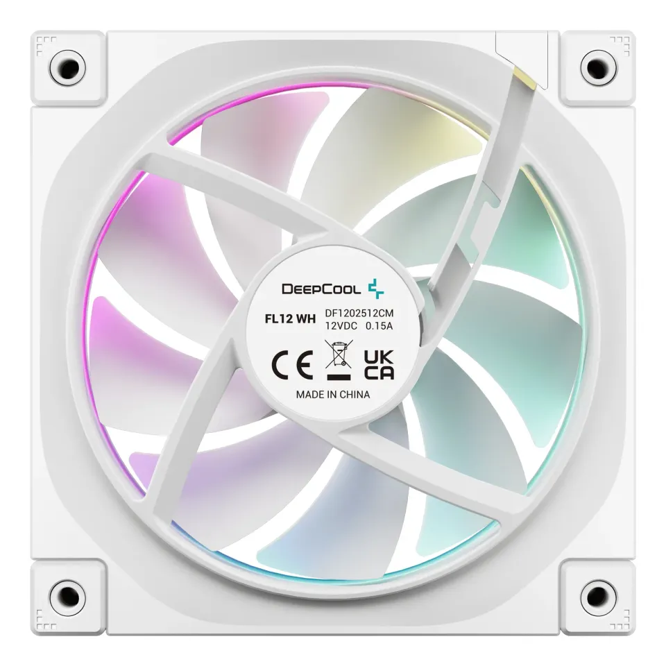 DEEPCOOL Ventilátor FL12 WH 3v1, 3x120mm, ARGB, bílá