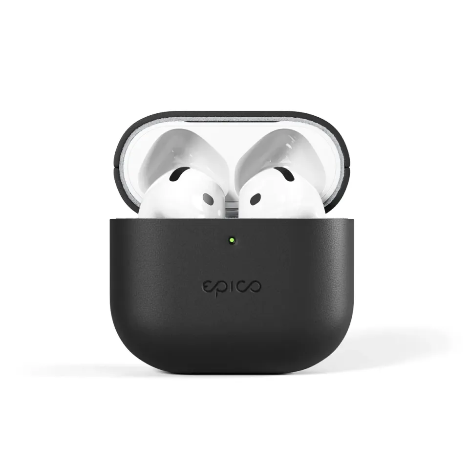 Epico kožené pouzdro pro AirPods 4/4 s ANC - černá