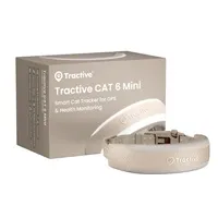 Tractive CAT 6 Mini – chytrý GPS lokátor pro kočky a monitor zdraví s integrovaným obojkem - hnědý