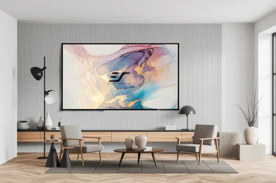 ELITE SCREENS plátno v pevném rámu 128" (325cm)/ 16:9/ 160×284cm/ Gain 0,8/ bezrámové/ CLR5/ pro UST