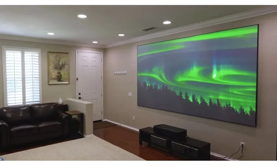 ELITE SCREENS plátno v pevném rámu 128" (325cm)/ 16:9/ 160×284cm/ Gain 0,8/ bezrámové/ CLR5/ pro UST