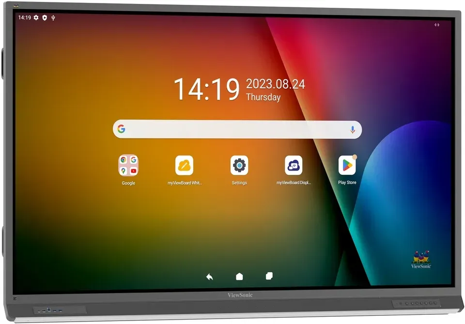 ViewSonic Flat Touch Display IFP7552-2F EDLA/75"/UHD/450nits, 4000:1,8G RAM/64GB/HDMI/VGA/USB-C /RJ45 x2, RS232 x1,Black