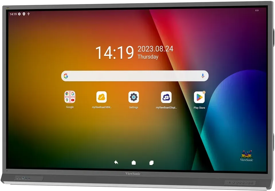 ViewSonic Flat Touch Display IFP7552-2F EDLA/75"/UHD/450nits, 4000:1,8G RAM/64GB/HDMI/VGA/USB-C /RJ45 x2, RS232 x1,Black