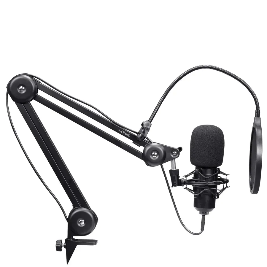 TRUST mikrofon GXT270 Emita II s nastavitelným ramenem, USB-C, černá