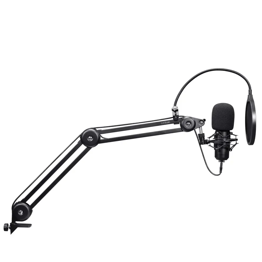 TRUST mikrofon GXT270 Emita II s nastavitelným ramenem, USB-C, černá