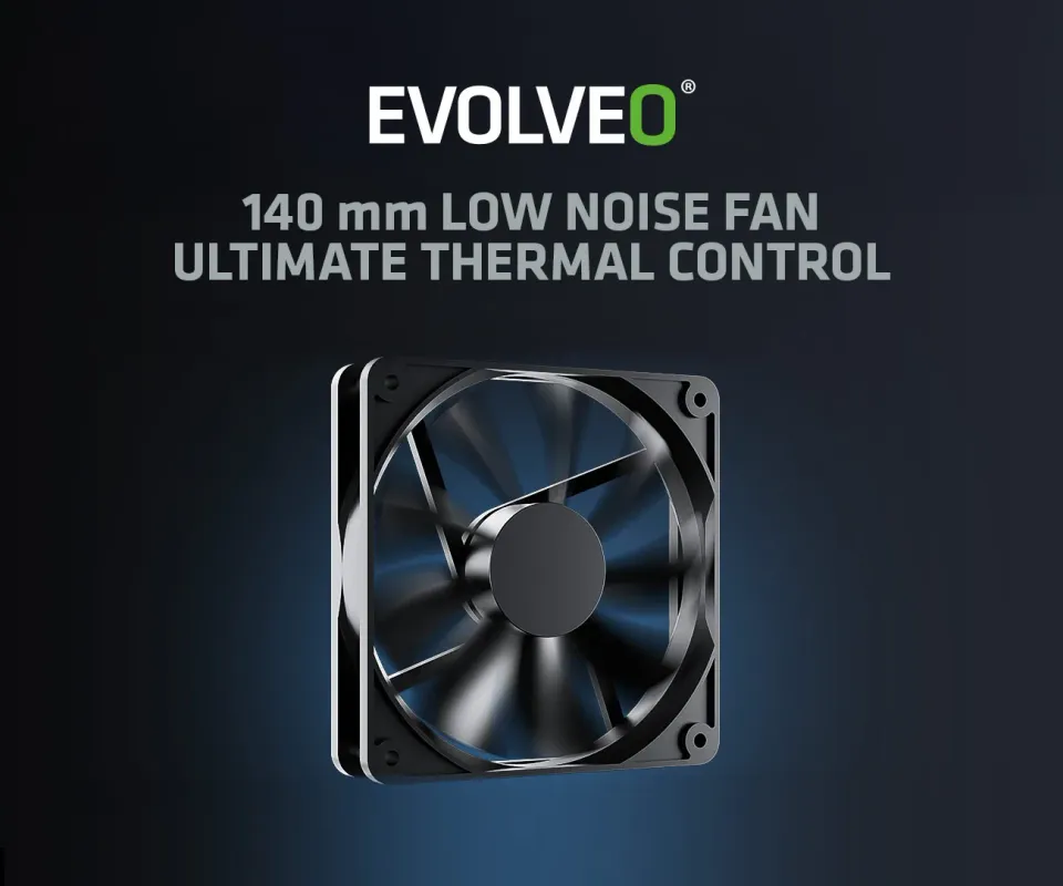 EVOLVEO P1200 zdroj 1200W, 80+ PLATINUM, ATX 3.1, PCIe 5.1, aPFC, 140 mm ventilá
