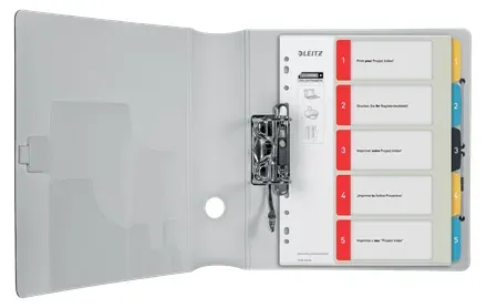 LEITZ Celoplastové rejstříky Cosy A4 popisovatelné na počítači 1-5