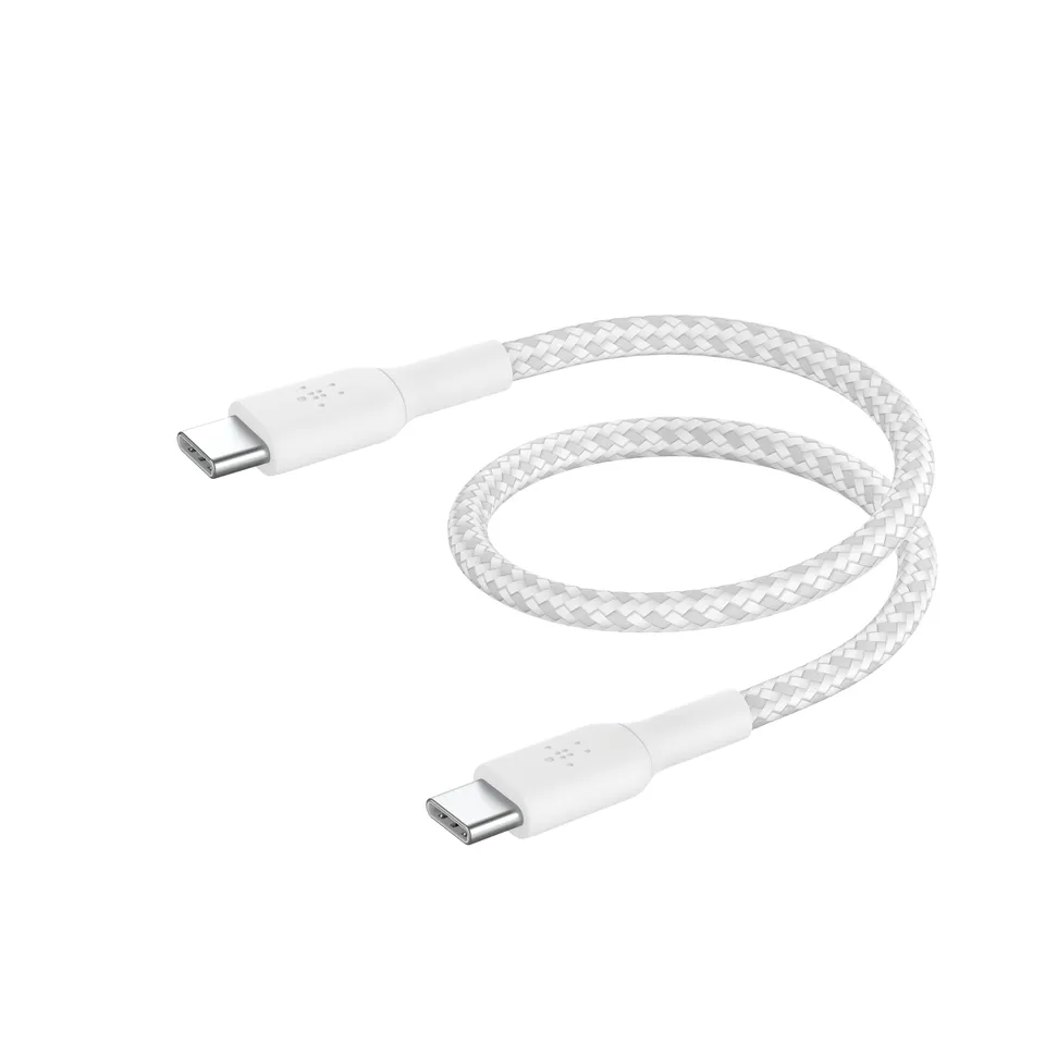 Belkin BOOST CHARGE USB-C/USB-C kabel, 15cm, bílý - odolný