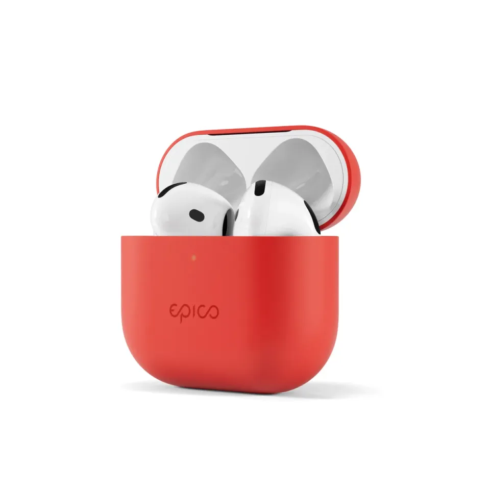Epico silikonové pouzdro pro AirPods 4 - červená