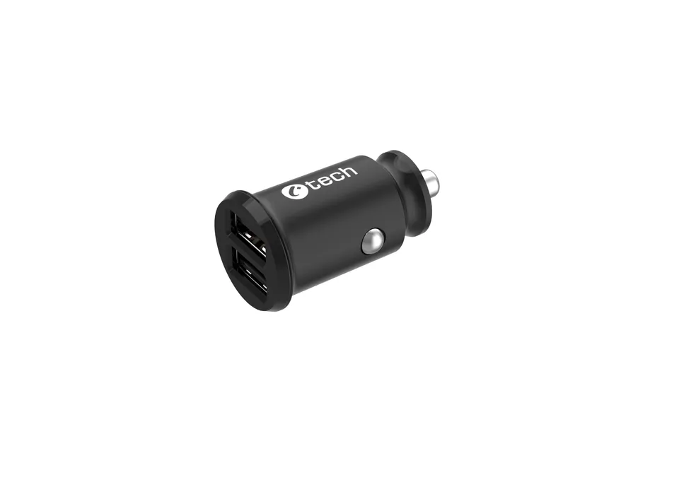 C-TECH UCC-03 Nabíječka USB do auta, 2x USB, 2,4A, černá