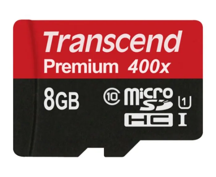 Transcend 8GB microSDHC UHS-I 400x Premium (Class 10) paměťová karta (bez adapté