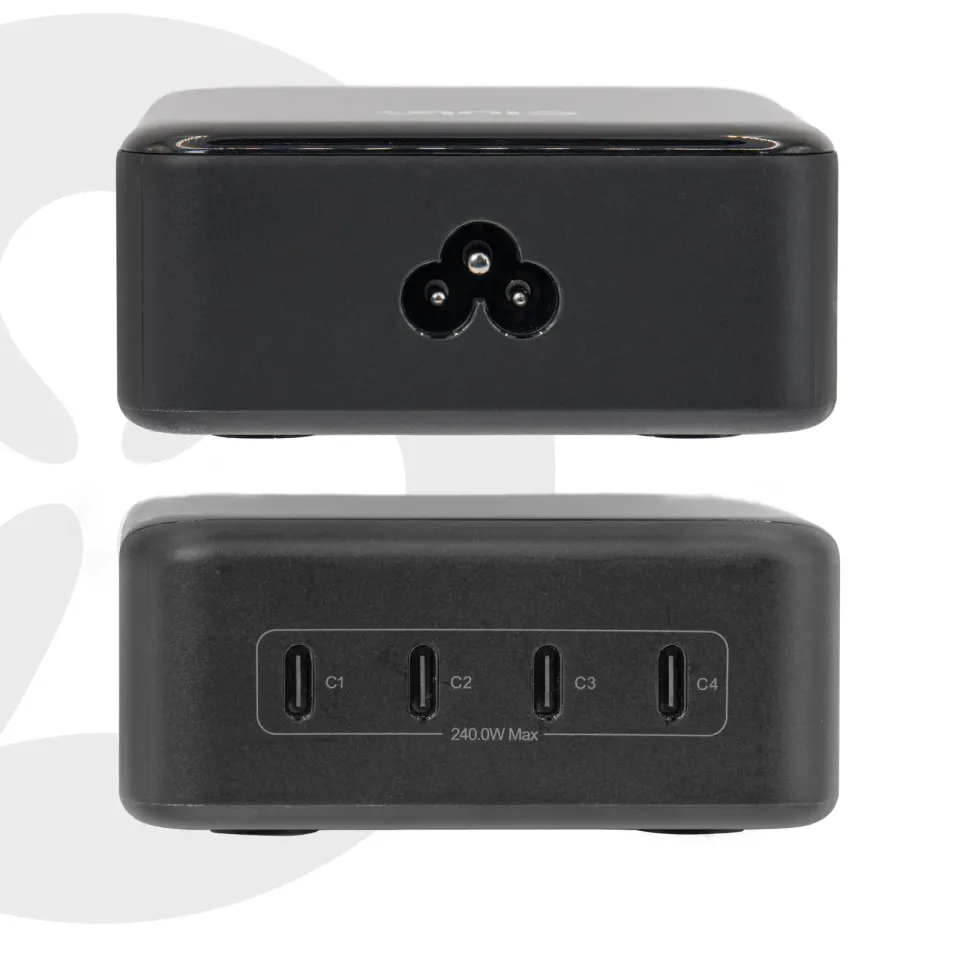 Club3D nabíječka 240W Charging Station GaN, 4xUSB-C, PPS + PD 3.1 Support + Led Display