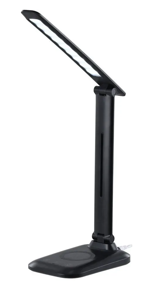 IMMAX LED stolní lampička LUMI/ Qi nabíjení/ 7W/ 300lm/ 12V/2A/ stmívatelná/ černá