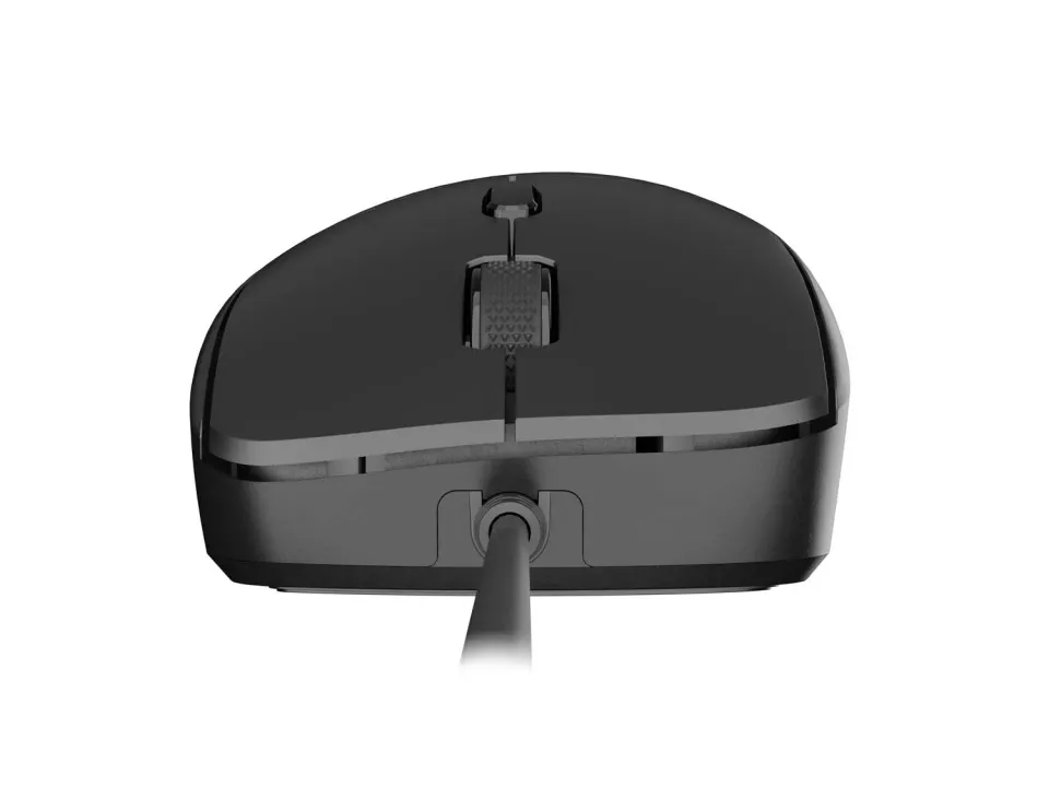 Natec laserová myš HAWK 2/Kancelářská/Laserová/2 400 DPI/Drátové USB-A/Černá