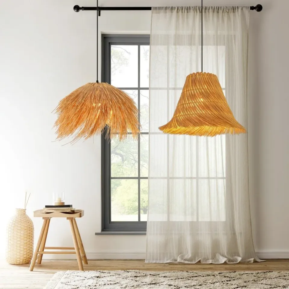 IMMAX BOHO NATURALEZA designové závěsné svítidlo, D45cm, E27, přírodní ratan