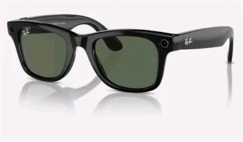 Meta Ray-Ban Wayfarer, AI brýle, Shiny Black, G15 Green