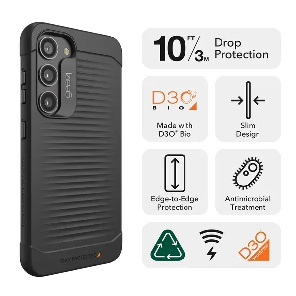 ZAGG GEAR4 Havana D3O kryt Samsung Galaxy S23 černý