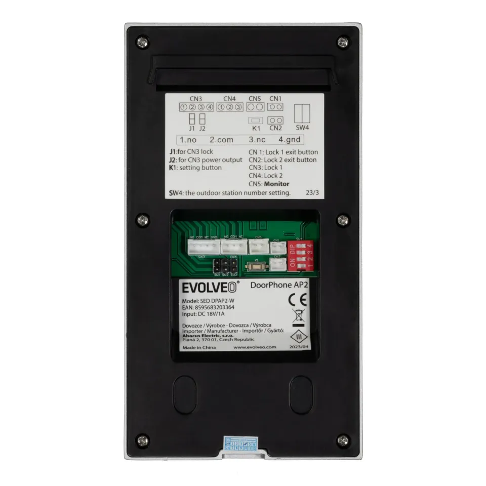 EVOLVEO DoorPhone AP2-2 drátový videotelefon pro dva byty s aplikací