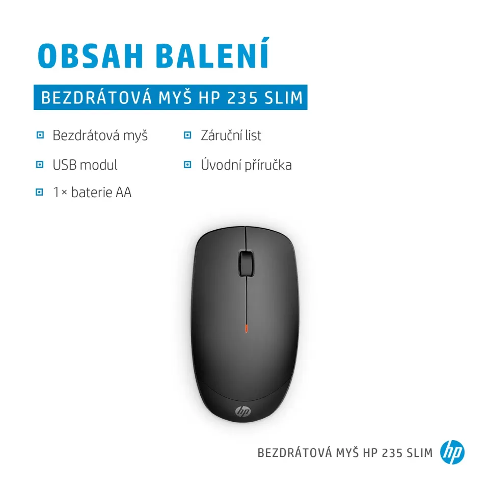 HP myš - HP 235 Slim Wireless Mouse