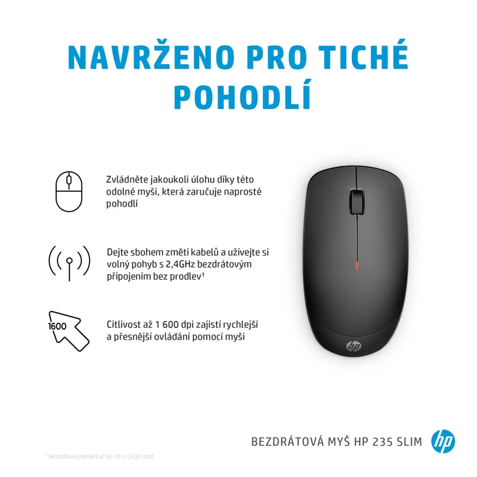 HP myš - HP 235 Slim Wireless Mouse