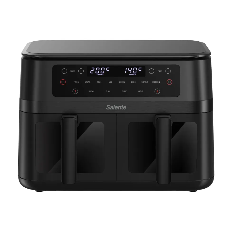 Salente DoubleAir, duální horkovzdušná fritéza, 11 l, černá