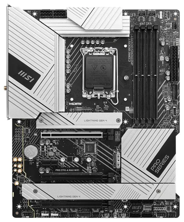 OPRAVENÉ - MSI PRO Z790-A MAX WIFI / Intel Z790 / LGA1700 / 4x DDR5 / 4x M.2 / HDMI / DP / USB-C / WiFi / ATX