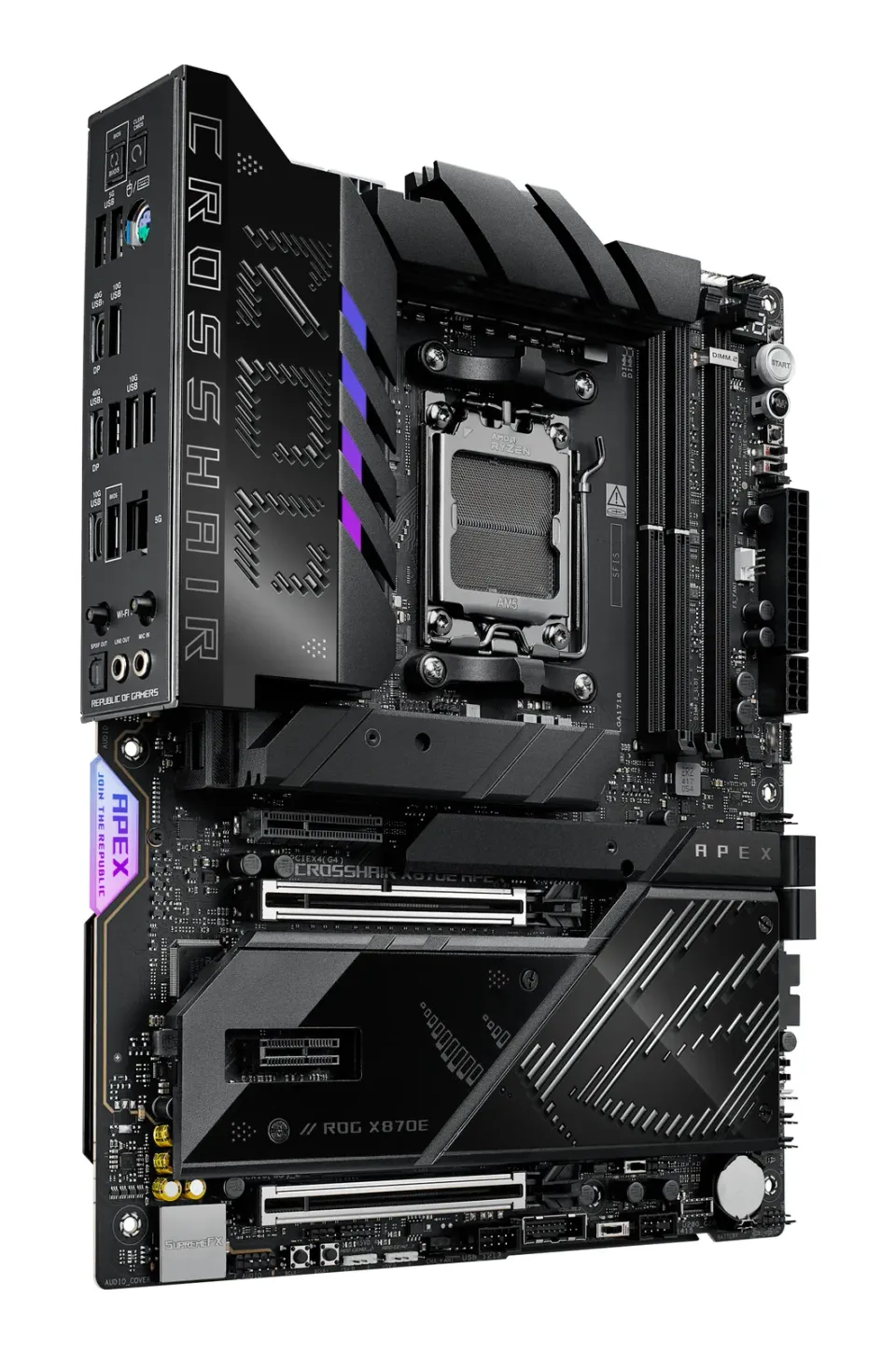 ASUS MB Sc AM5 ROG CROSSHAIR X870E APEX, AMD X870, 2xDDR5, 2xUSB4, WiFi