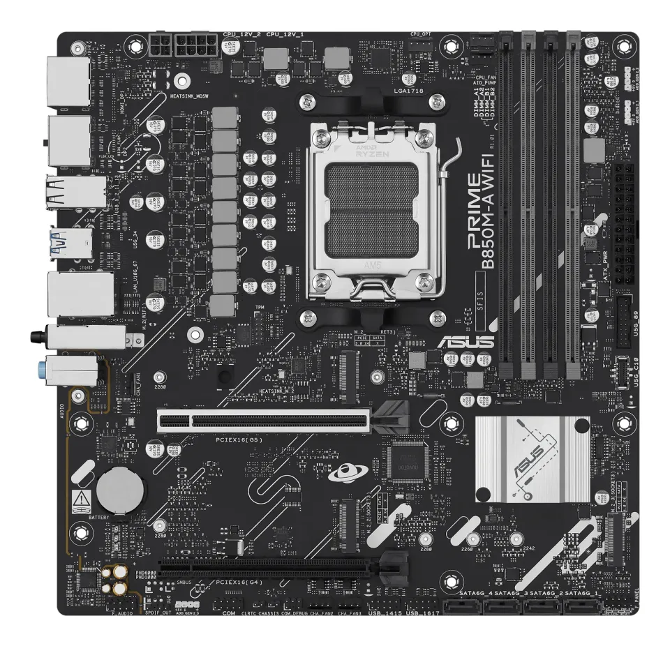 ASUS MB Sc AM5 PRIME B850M-A WIFI, AMD B850, 4xDDR5, 2xDP, 1xHDMI, WiFi, mATX