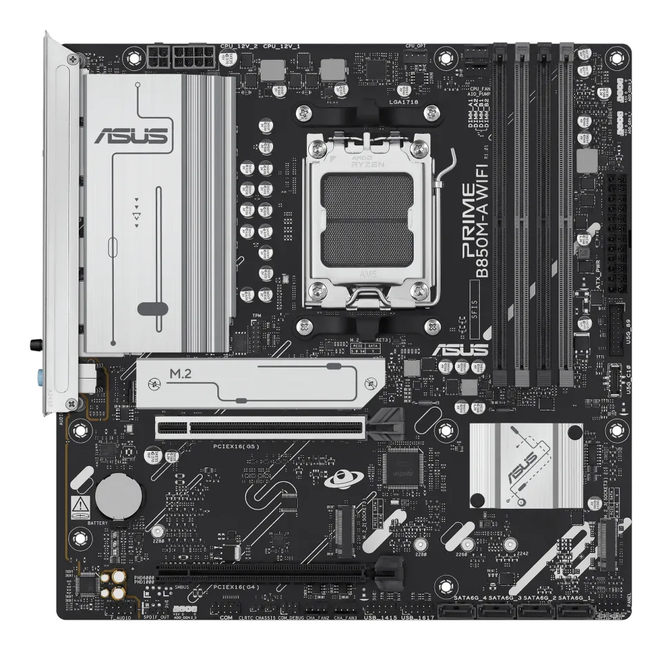 ASUS MB Sc AM5 PRIME B850M-A WIFI, AMD B850, 4xDDR5, 2xDP, 1xHDMI, WiFi, mATX