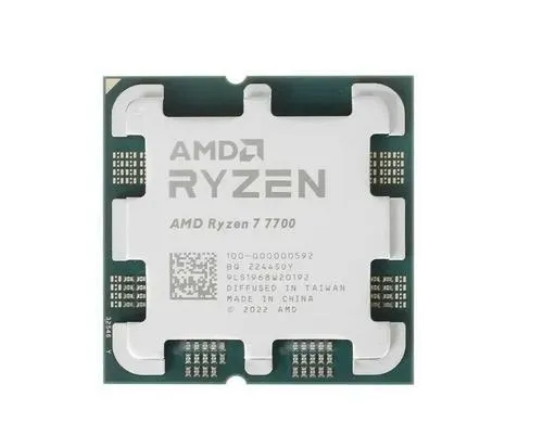 AMD cpu Ryzen 7 7700 AM5 tray (bez krabičky, bez chladiče, 3.8GHz / 5.3GHz, 8+32MB cache, 65W, 8x jádro, 16x vlákno, grafika), Zen4 Raphael