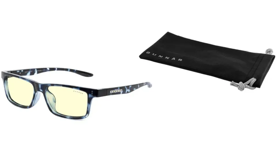 GUNNAR kancelářske/herní brýle CRUZ KIDS LARGE (8-12) NAVY TORTOISE jantarová skla BLF 65 NATURAL focus
