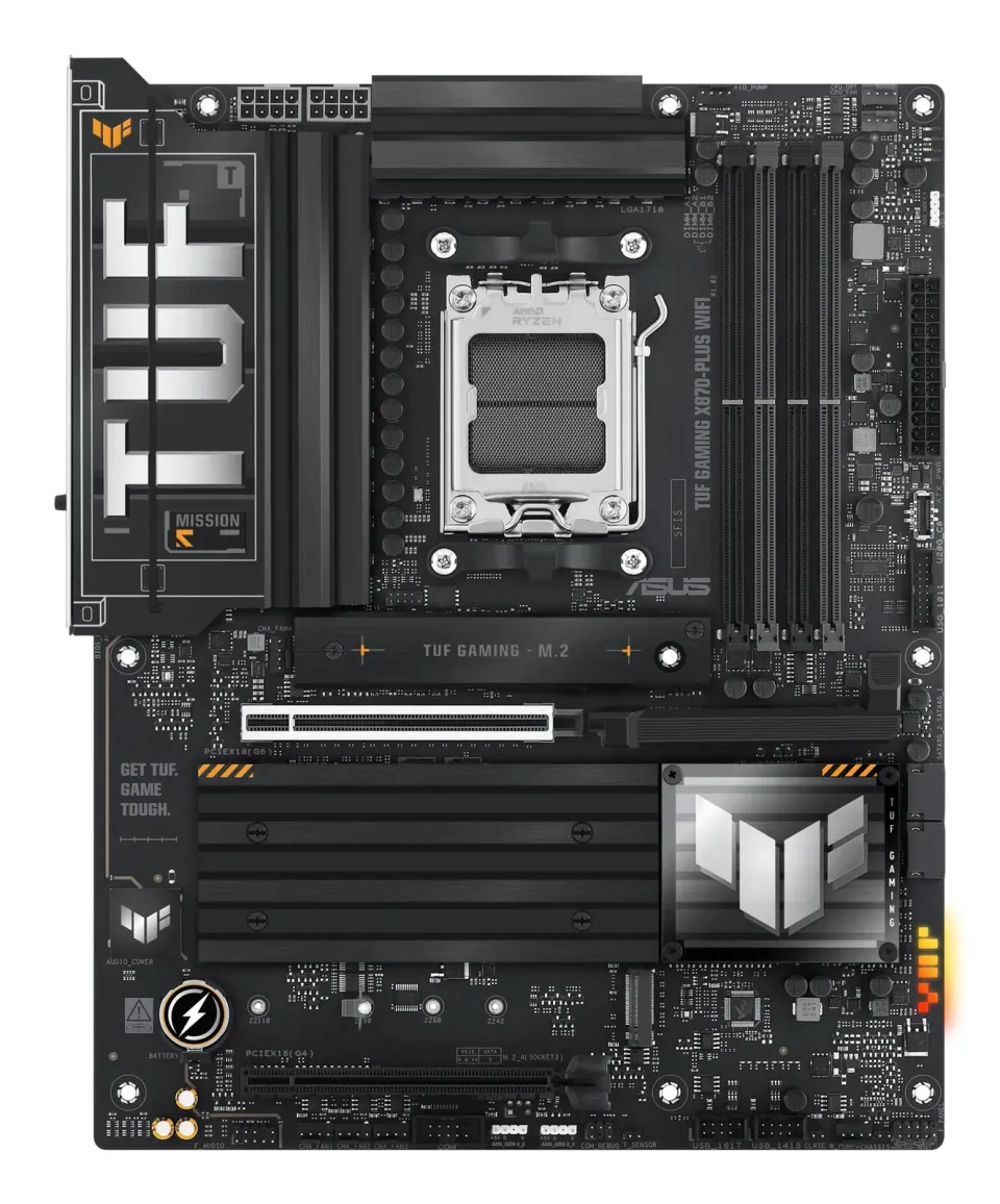 ASUS MB Sc AM5 TUF GAMING X870-PLUS WIFI, AMD X870, 4xDDR5, 1xHDMI, 2xUSB4, WiFi