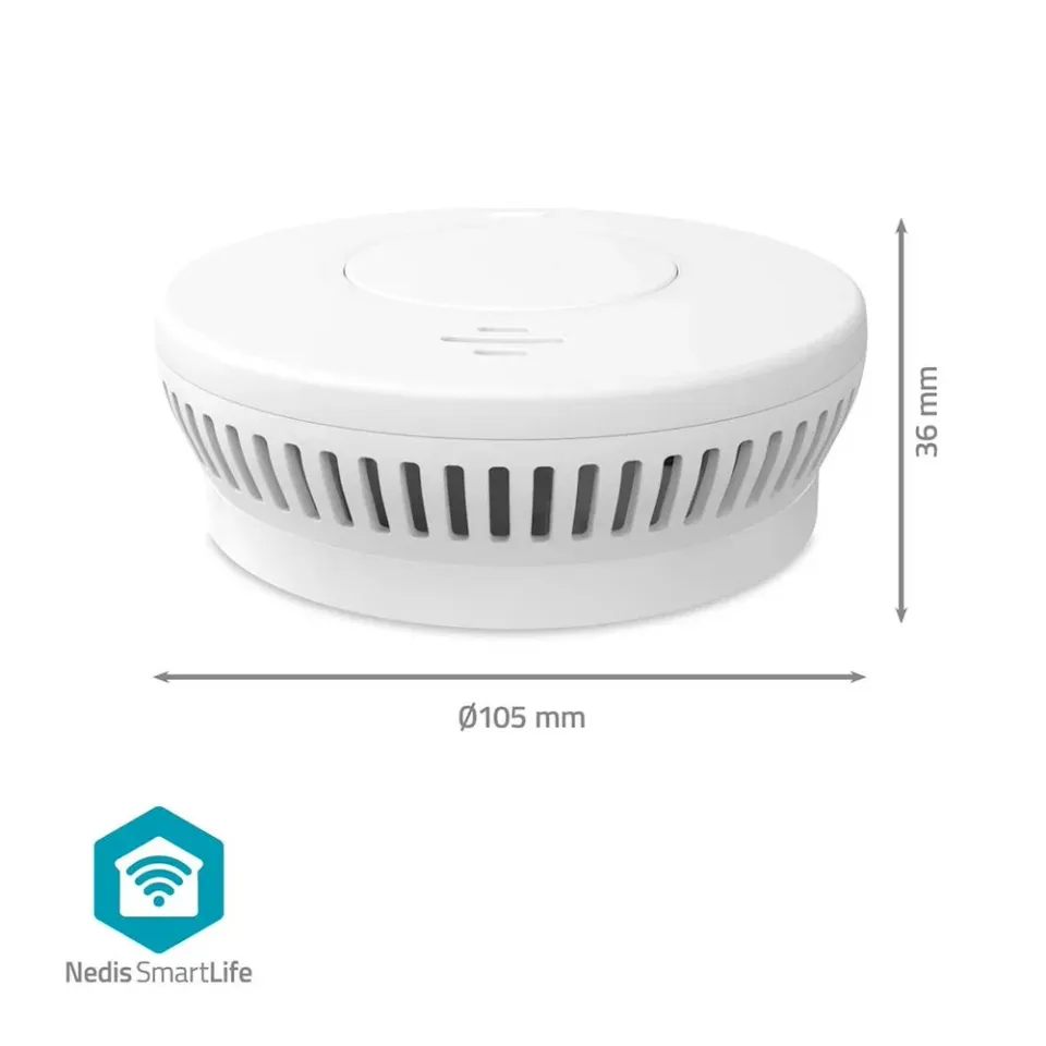 Nedis WIFIDS30WT SmartLife Detektor Kouře| Napájení z baterie | Životnost snímač