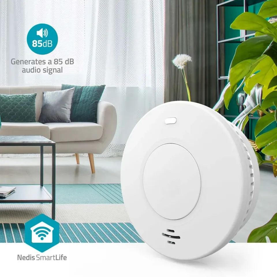 Nedis WIFIDS30WT SmartLife Detektor Kouře| Napájení z baterie | Životnost snímač