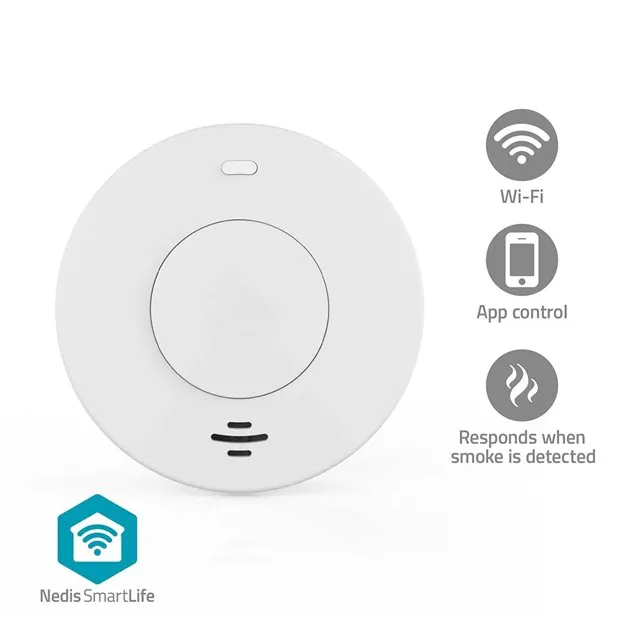 Nedis WIFIDS30WT SmartLife Detektor Kouře| Napájení z baterie | Životnost snímač