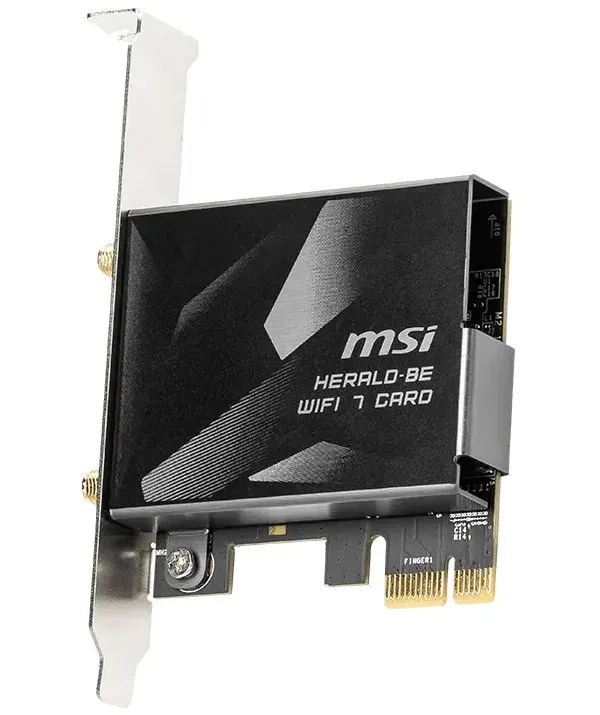 MSI WiFi PCIe adaptér HERALD BE9400 WI-FI 7/ PCI-E/ 6 GHz/ 5GHz/ 2,4GHz