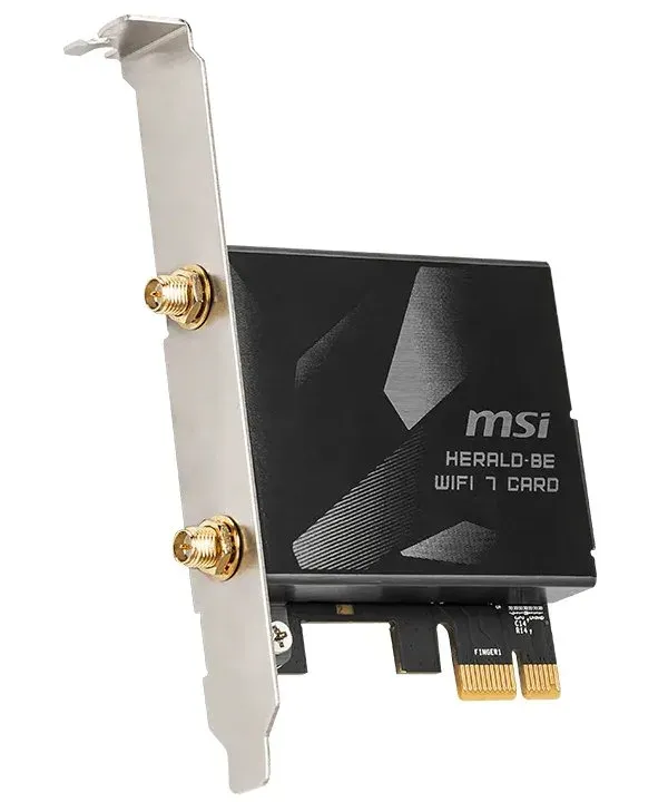 MSI WiFi PCIe adaptér HERALD BE9400 WI-FI 7/ PCI-E/ 6 GHz/ 5GHz/ 2,4GHz
