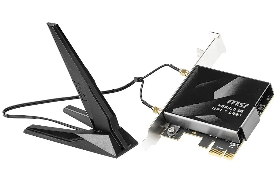 MSI WiFi PCIe adaptér HERALD BE9400 WI-FI 7/ PCI-E/ 6 GHz/ 5GHz/ 2,4GHz