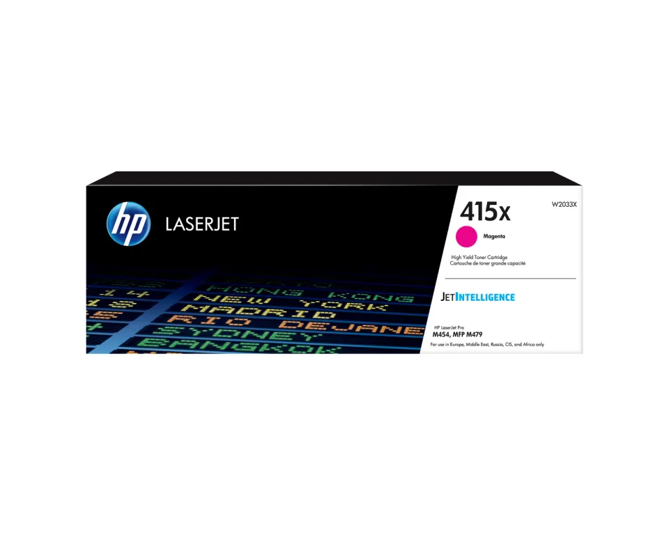 HP W2033X originální toner purpurový č.415X velký cca 6000 str. (magenta, pro HP CLJ M454, M479, Jetintelligence )