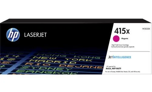 HP W2033X originální toner purpurový č.415X velký cca 6000 str. (magenta, pro HP CLJ M454, M479, Jetintelligence )