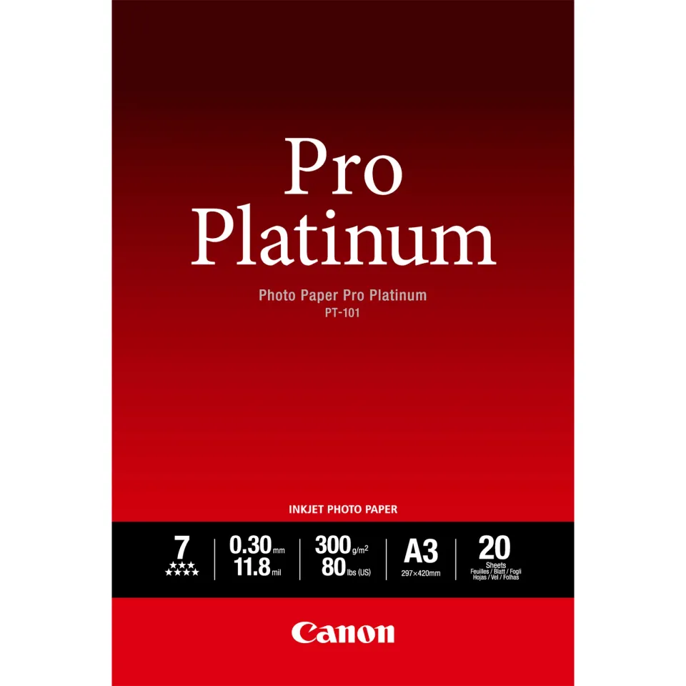 Canon fotopapír PT-101 - A3 - 300g/m2 - 20 listů - lesklý