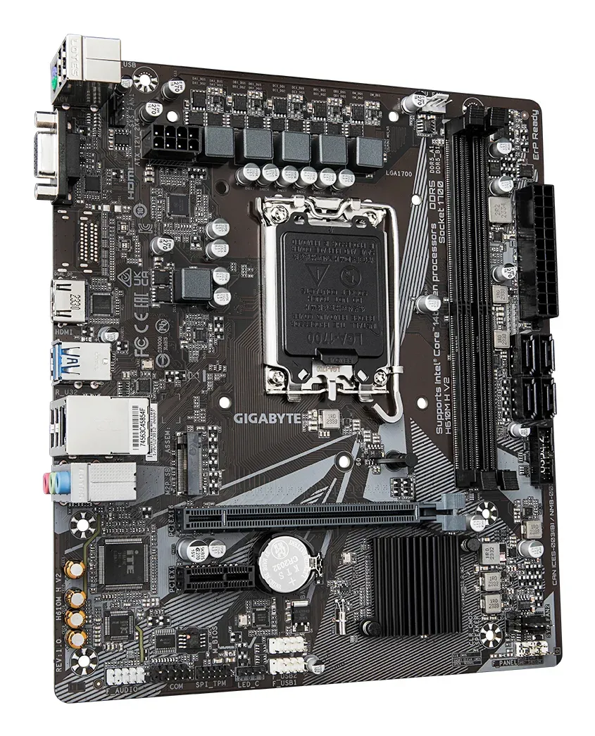 GIGABYTE MB Sc LGA1700 H610M H V2, Intel H610, 2xDDR5, 1xHDMI, 1xVGA, mATX