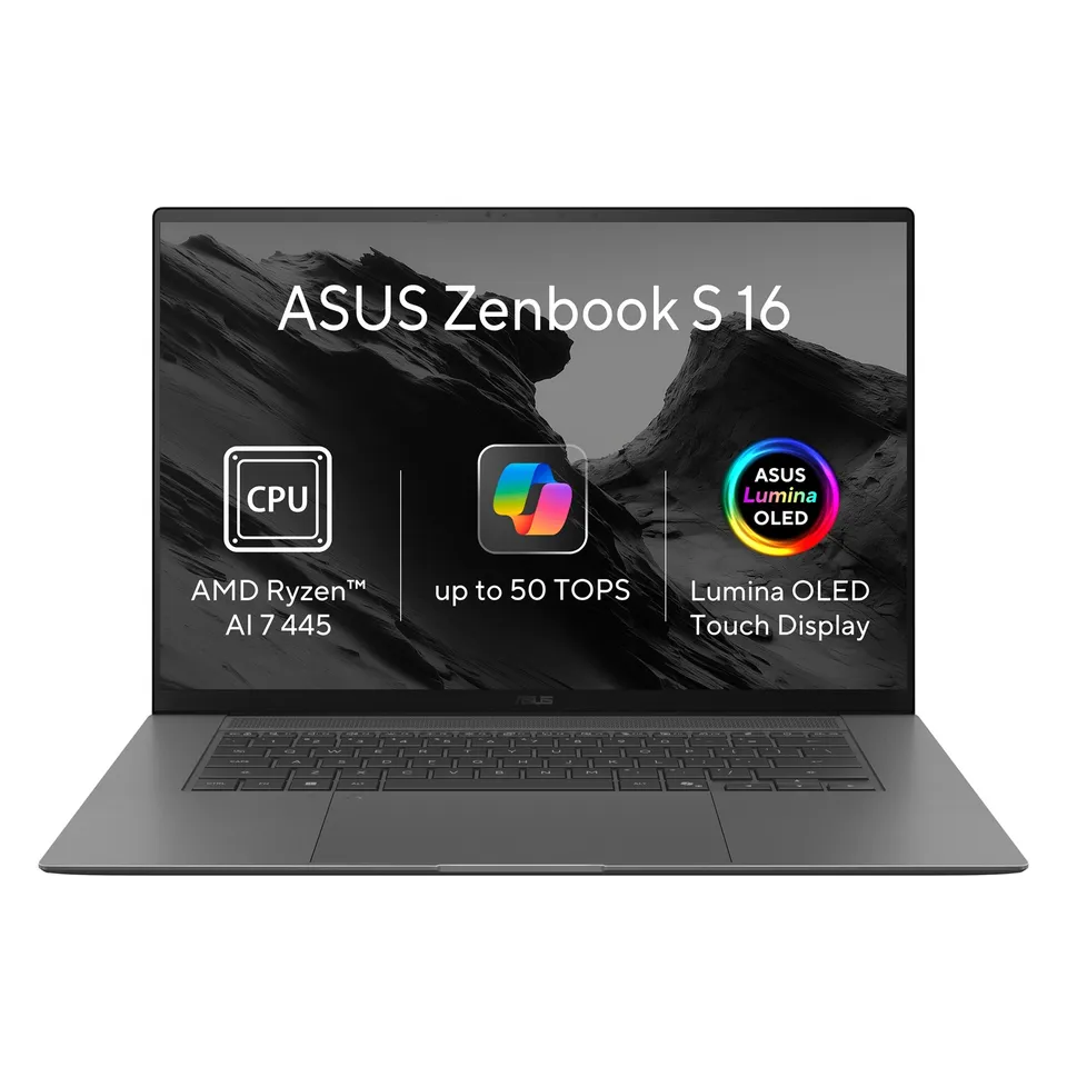 ASUS Zenbook S16 OLED/UM5606GA-OLED594WZ/AI7-445/16"/2880x1800/T/16GB/1TB/AMD int/W11H/Gray/2R
