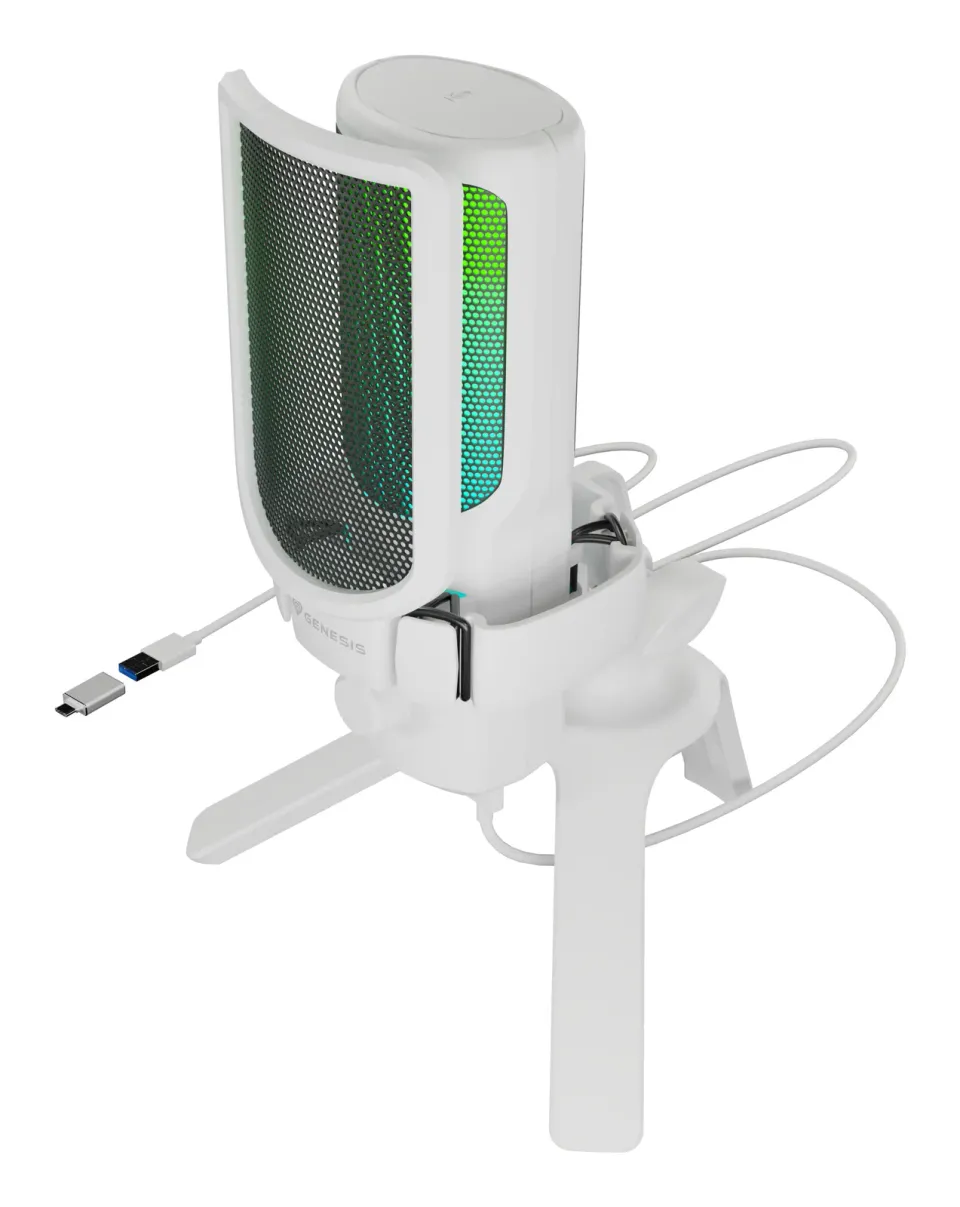 Streamovací mikrofon Genesis RADIUM 250, Bílý