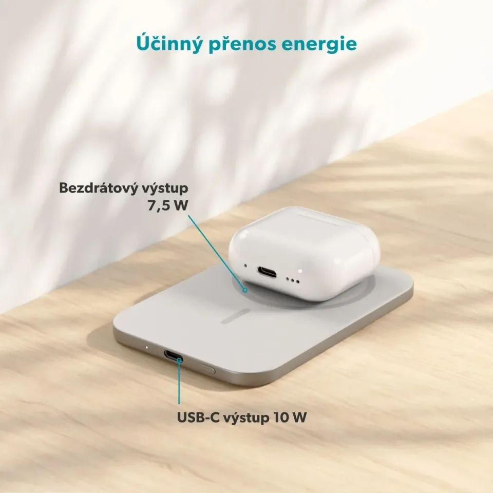 Epico Slim 3000mAh Mag+ powerbanka EM31b - stříbrná